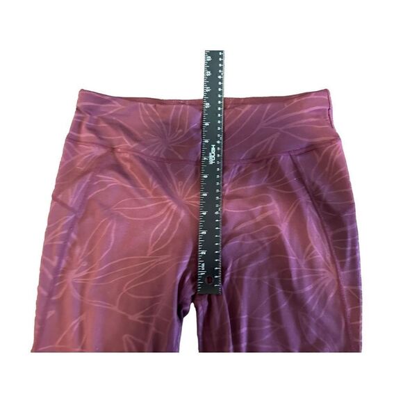 Sweaty Betty- All Day Emboss 7/8 Leggings 4 Way Stretch Leggings Maroon, Medium - Picture 11 of 13